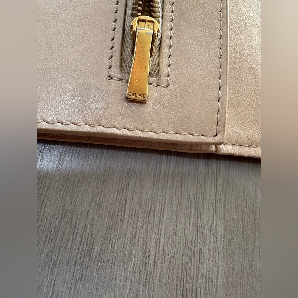 Celine Strap Continental grained Calfskin Wallet,Beige / Light Taupe - Picture 13 of 15